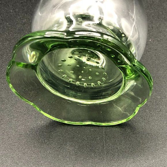 Bud Vase Italian green Art Glass Bormioli Rocco Bullicante Bubbles - Picture 6 of 6